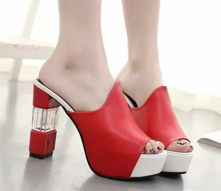 High Heels Fancy Trendy back open 4 inches heel