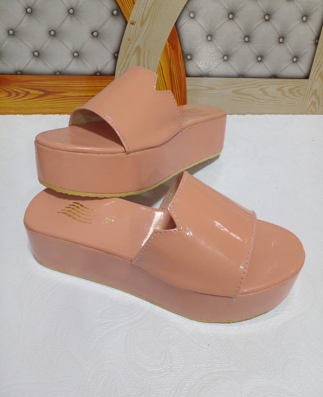 Casual flat comfy patent ladies 2 inches slipper