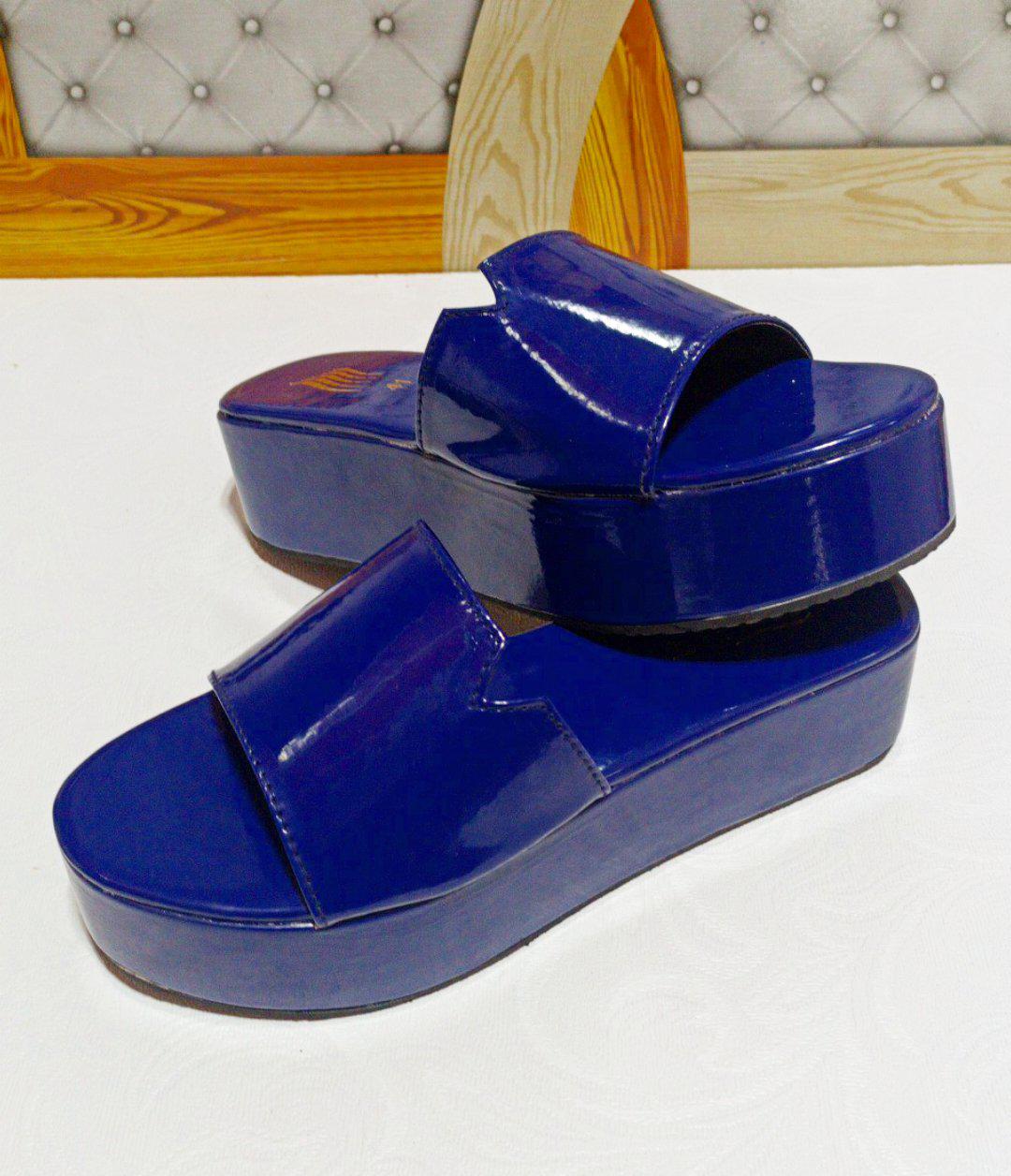 Casual flat comfy patent ladies 2 inches slipper