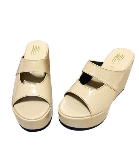 Fish mouth thick sole high heel 4.5 inches slipper