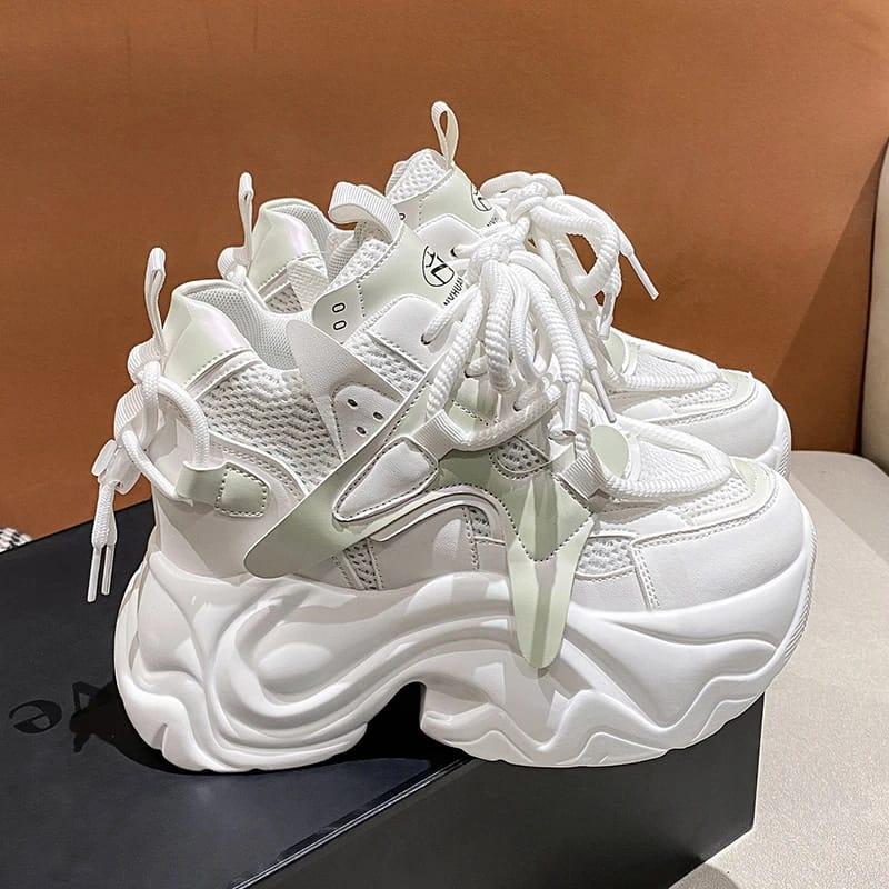 High wedge stylish chunky 4 inches shoes for girls