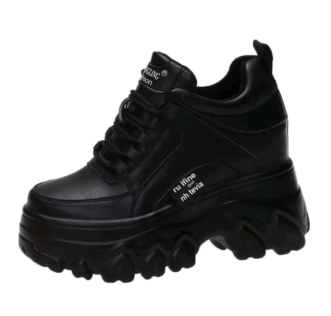 High wedges chunky fashion sneakers 4 inches shoes 2799