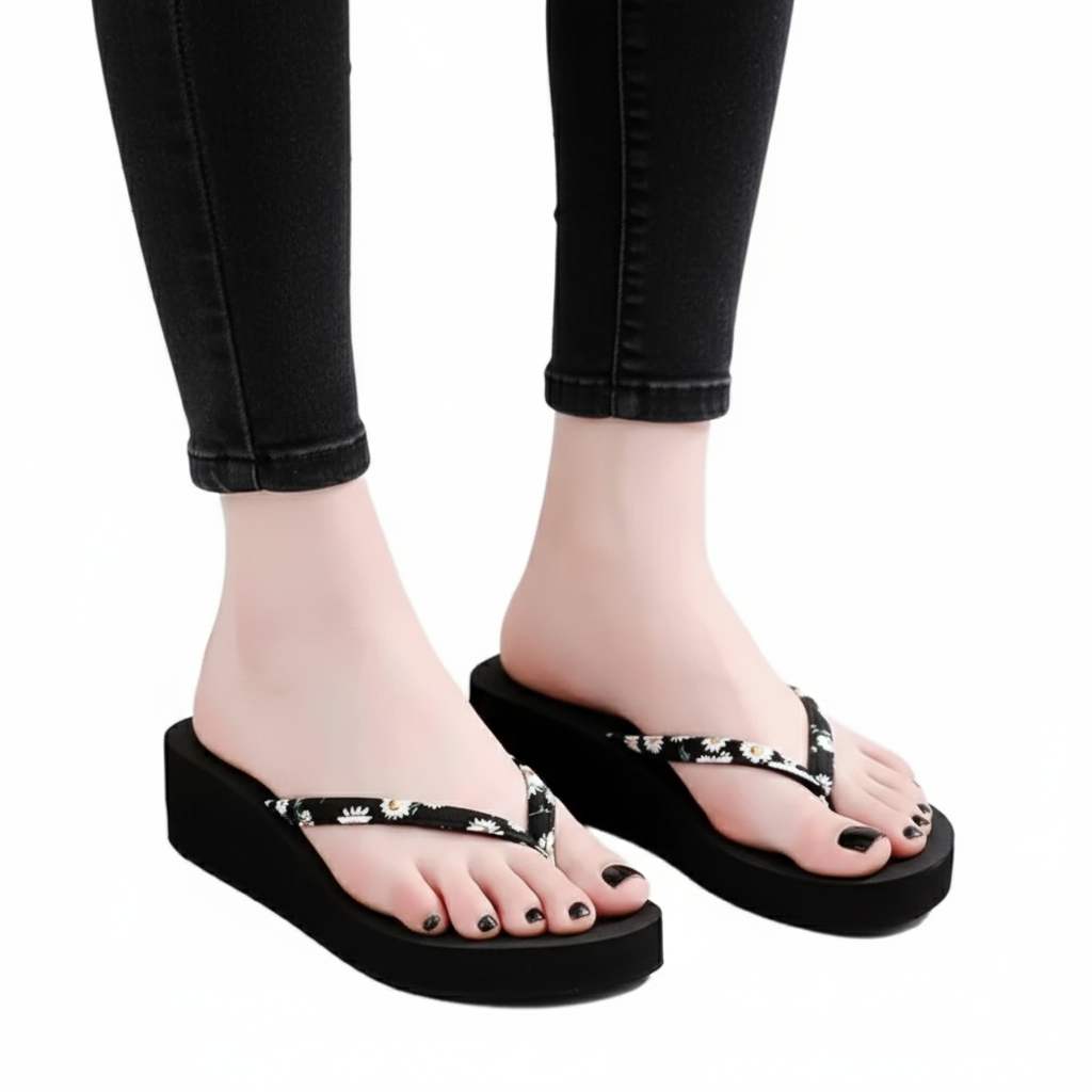 Casual Red spongy rubber sheet beach flipflop slipper