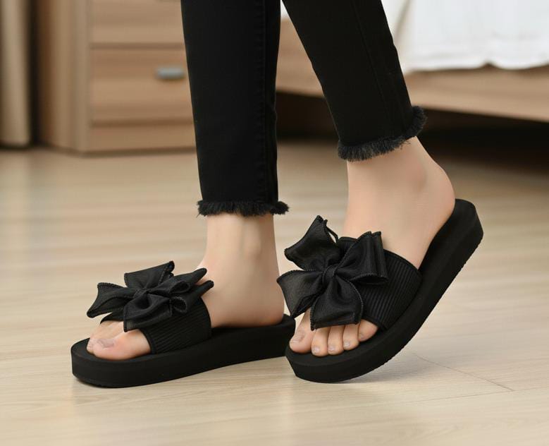 Casual floral butterfly net flipflop 1 inch slipper