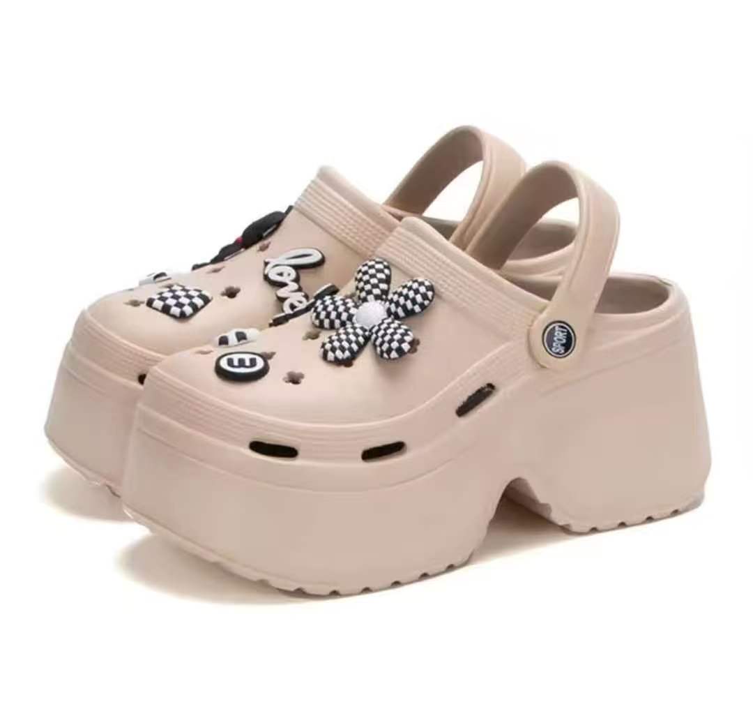 Chunky platform thick sole Diy clogs closed toe sandal 3094