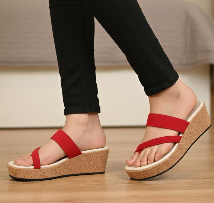 Casual cork sidewall style 2.5 inches slipper2806