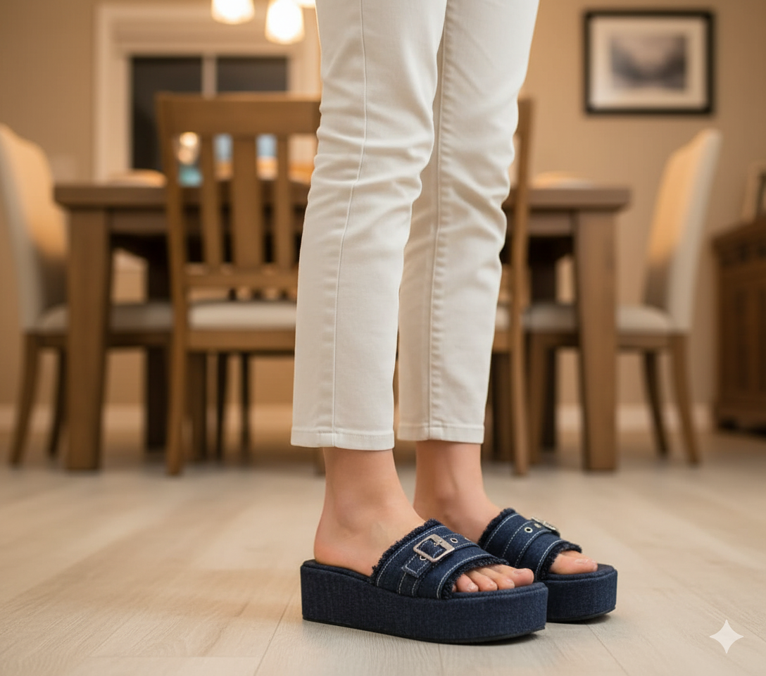 WOMEN CASUAL DEINM SLIPPER 2.5 INCH2967