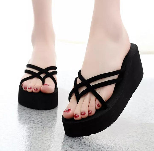 Casual summer beach flipflop 2.5 inches slipper plain