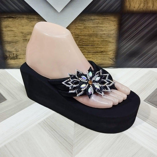Rhinestones fancy bunch 2.5 inches thumb slipper flipflop2930