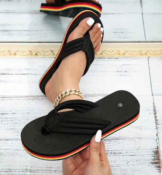 Rainbow sole casual flipflop 1 inch slipper