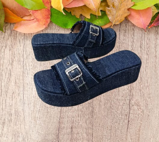 WOMEN CASUAL DEINM SLIPPER 2.5 INCH2967