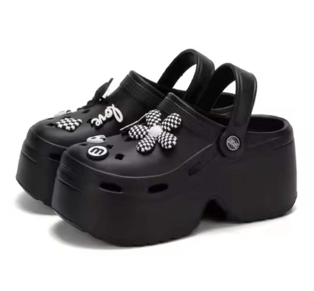 Chunky platform thick sole Diy clogs closed toe sandal 3094