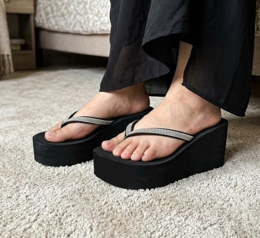 Rhinestones mesh casual flipflop 2.5 to 2.75 inches slipper 2935