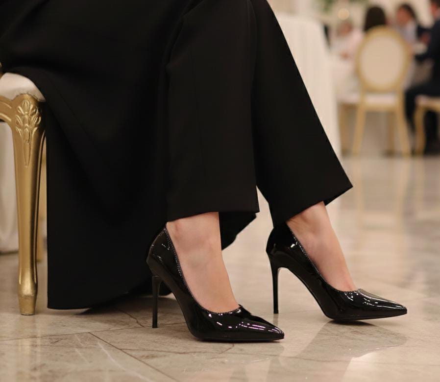 Pointed toe patent leather classic pumps high heel shoes 3018