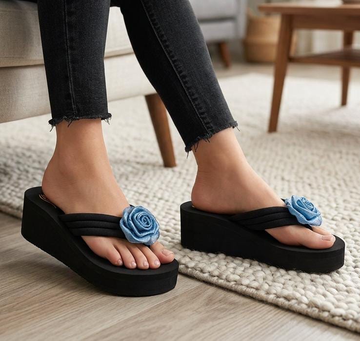 Casual flipflops foamy floral 2.5 inches slippers 2767