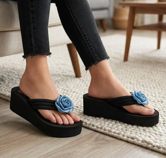 Casual flipflops foamy floral 2.5 inches slippers 2767