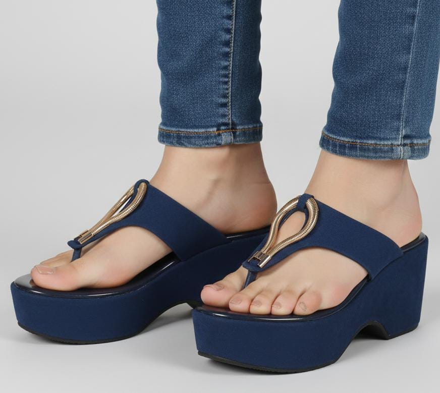 Elegant platform thick sole fancy wedges 3027