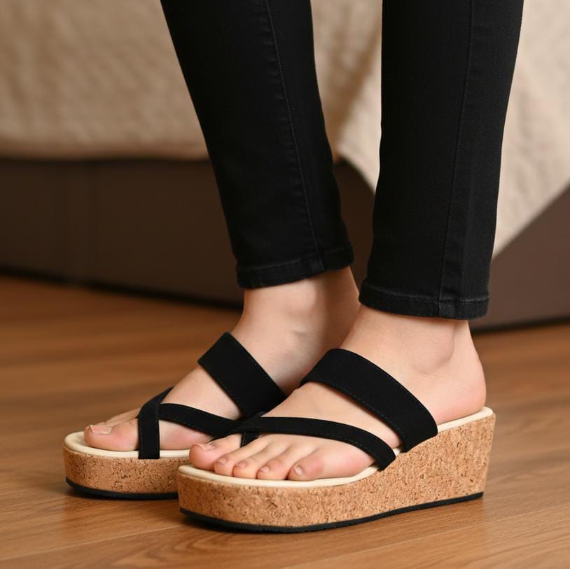 Casual cork sidewall style 2.5 inches slipper