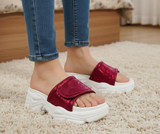 Casual high wedge china sole 3 inches slipper