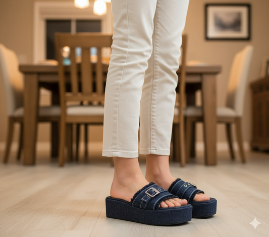 WOMEN CASUAL DEINM SLIPPER 2.5 INCH2967
