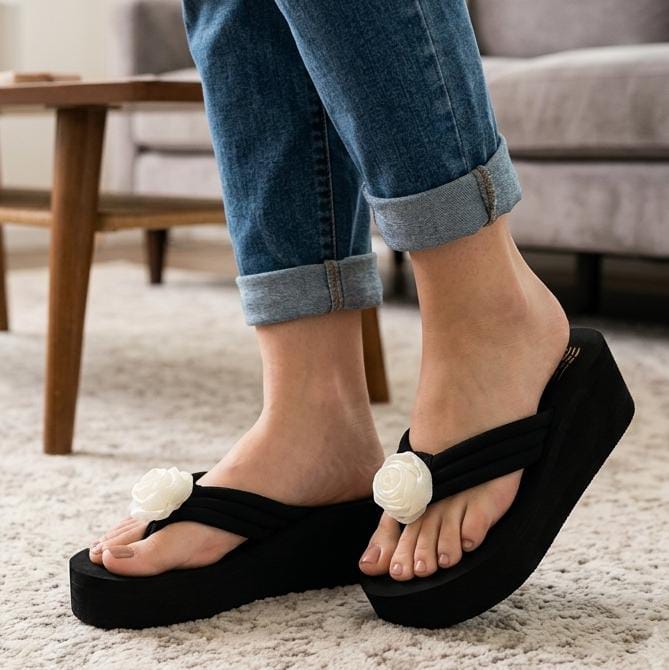 Casual flipflops foamy floral 2.5 inches slippers 2767