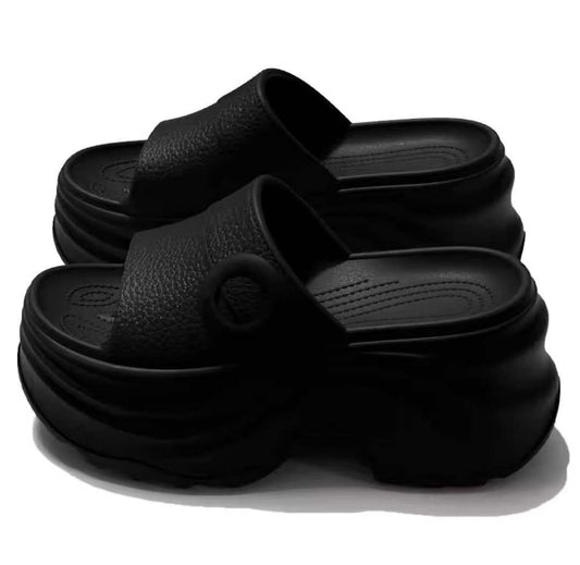 Super soft comfy trendy thick sole chunky wedge EVA lightweight clogs slipper 3091